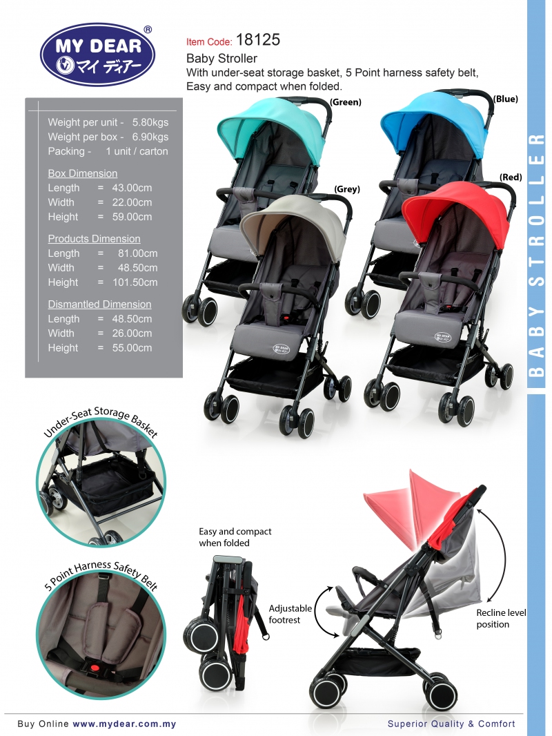 my dear lightweight compact size baby stroller